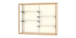 Champion Wall-Mounted Display Case w/ Plaque Fabric Back and Champagne Aluminum Frame, 48"H x 60"W x 16"D