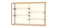 Champion Wall-Mounted Display Case w/ Plaque Fabric Back and Champagne Aluminum Frame, 48"H x 72"W x 16"D