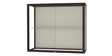 Champion Wall-Mounted Display Case w/ Plaque Fabric Back and Dark Bronze Aluminum Frame, 1 Shelf, 30"H x 36"W x 14"D