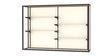 Champion Wall-Mounted Display Case w/ Plaque Fabric Back and Dark Bronze Aluminum Frame, 48"H x 72"W x 16"D
