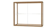 Champion Wall-Mounted Display Case w/ White Laminate Back and Champagne Aluminum Frame, 1 Shelf, 30"H x 36"W x 14"D