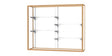 Champion Wall-Mounted Display Case w/ White Laminate Back and Champagne Aluminum Frame, 48"H x 60"W x 16"D