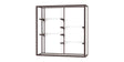 Champion Wall-Mounted Display Case w/ White Laminate Back and Dark Bronze Aluminum Frame, 48"H x 48"W x 16"D