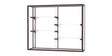 Champion Wall-Mounted Display Case w/ White Laminate Back and Dark Bronze Aluminum Frame, 48"H x 60"W x 16"D