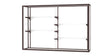 Champion Wall-Mounted Display Case w/ White Laminate Back and Dark Bronze Aluminum Frame, 48"H x 72"W x 16"D