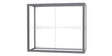 Champion Wall-Mounted Display Case w/ White Laminate Back and Satin Natural Aluminum Frame, 1 Shelf, 30"H x 36"W x 14"D