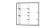 Champion Wall-Mounted Display Case w/ White Laminate Back and Satin Natural Aluminum Frame, 48"H x 48"W x 16"D