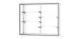 Champion Wall-Mounted Display Case w/ White Laminate Back and Satin Natural Aluminum Frame, 48"H x 60"W x 16"D