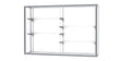 Champion Wall-Mounted Display Case w/ White Laminate Back and Satin Natural Aluminum Frame, 48"H x 72"W x 16"D