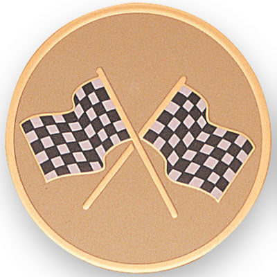 Checkered Flags Racing Litho Medal Insert