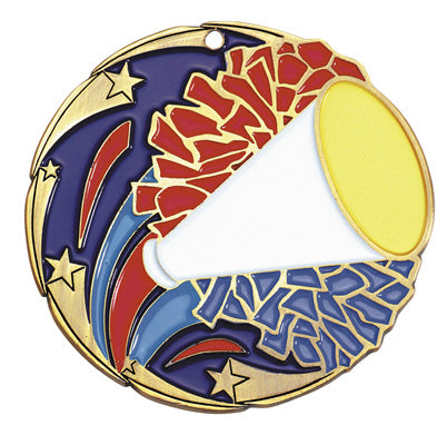 Cheerleading 2.5" Color Medal