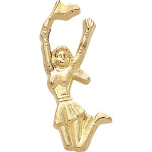 Gold Cheerleader Letter Lapel Pin