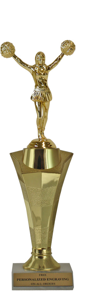 Cheerleader Star Column Trophy