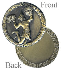 2" Antique Cheerleading Medal