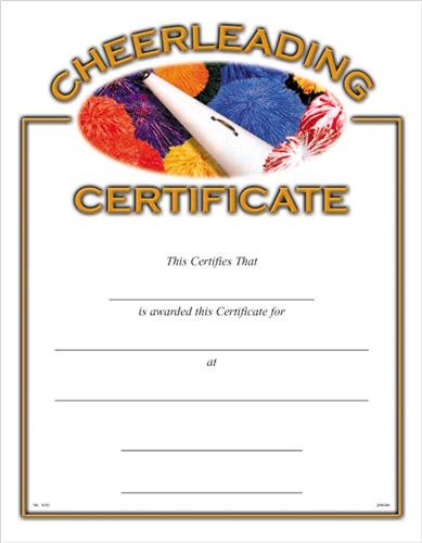 Cheerleading Certificate