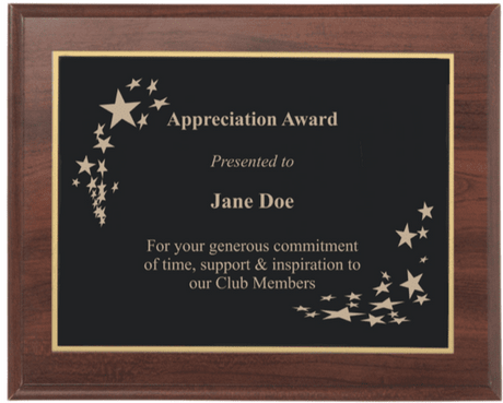 10" x 8" Cherry Award Plaque