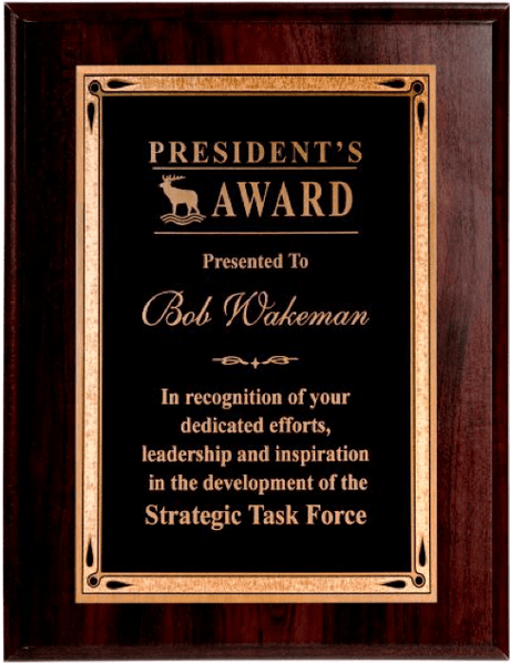 8" x 10" Cherry Award Plaque