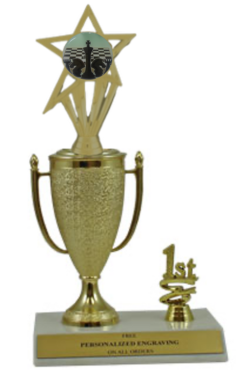 Chess 1st, 2nd and 3rd Place Award Cup Trophy with Insert