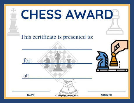 Chess Award Certificate - Free Template