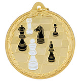 2 1/2" Chess Design Medal with Neck Ribbon