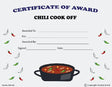 Chili Cook-Off Award Certificate - Free Template