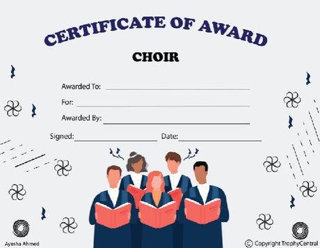 Choir Award Certificate - Free Template