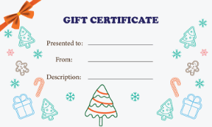 Christmas Gift Certificate - Style 2 - Free Template