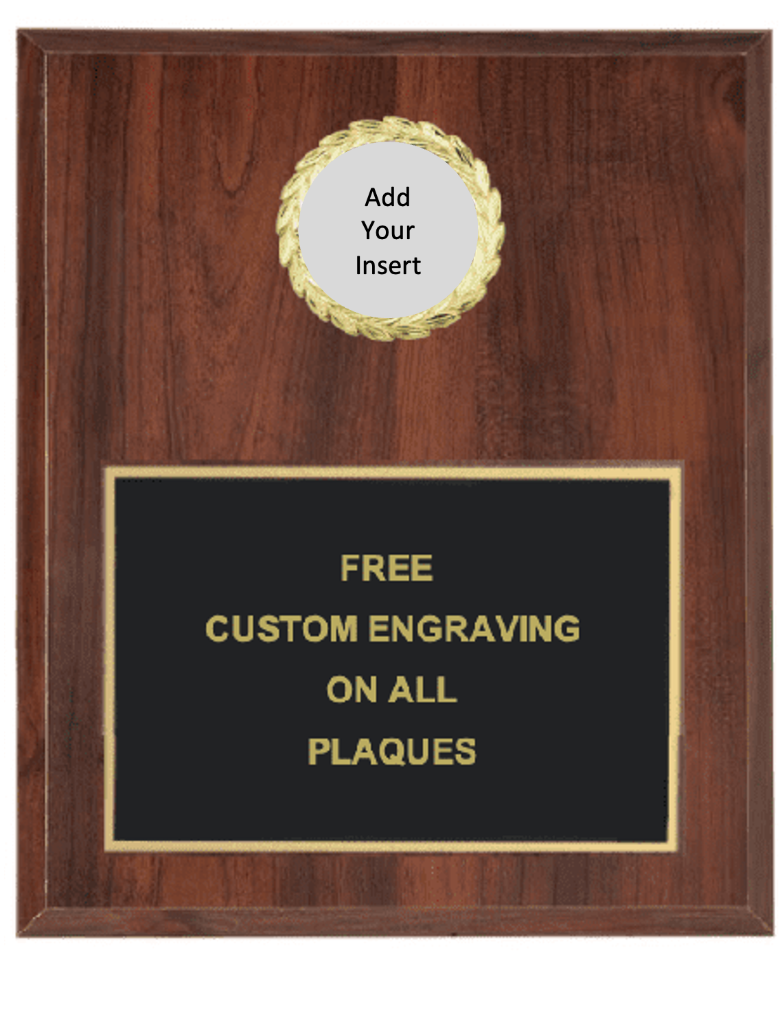 Classic Insert Plaque in Cherry or Black Finish