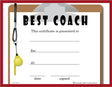 Best Coach Award Certificate - Free Template