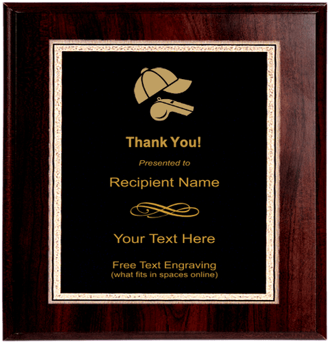 Coach Plaque