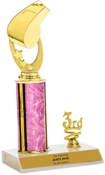 Coach's Whistle 1st, 2nd and 3rd Place Trophy