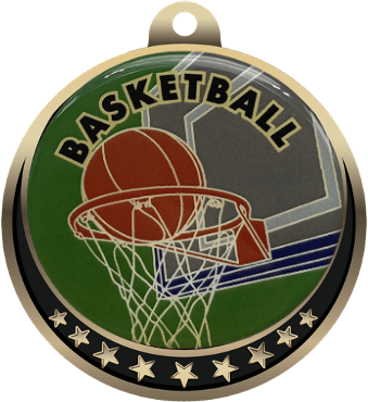 Basketball Insert Medal