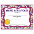Colorful Musical Notes Certificate