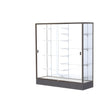 Colossus Display Case, w/ White Laminate back and Dark Bronze Aluminum Frame, 66"H x 60"W x 20"D