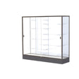 Colossus Display Case, w/ White Laminate back and Dark Bronze Aluminum Frame, 66"H x 72"W x 20"D