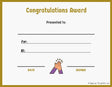 Congratulations Certificate - Free Template