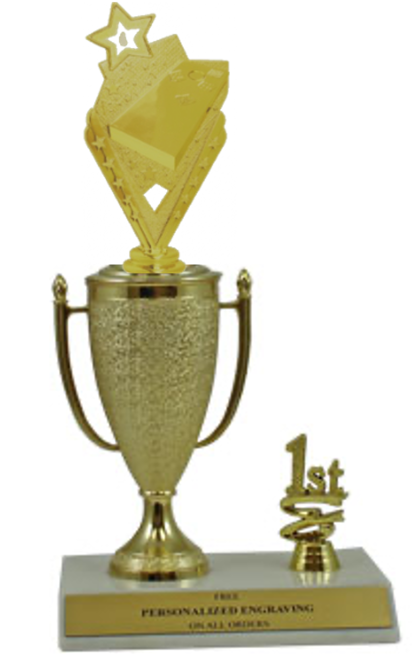 Cornhole 1st, 2nd and 3rd Place Award Cup Trophy