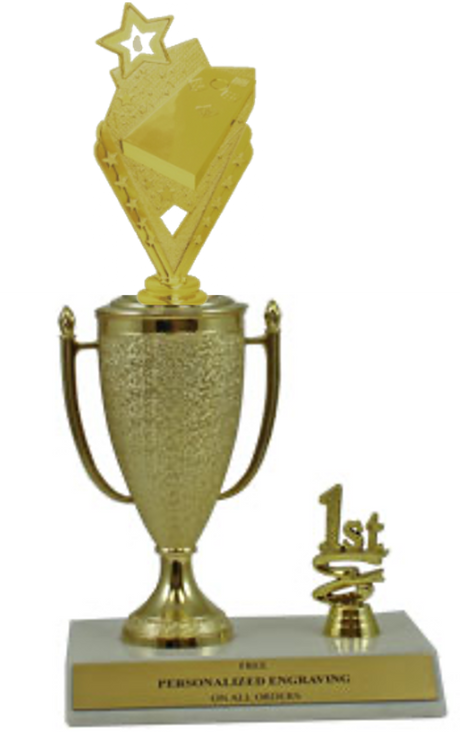 Cornhole 1st, 2nd and 3rd Place Award Cup Trophy