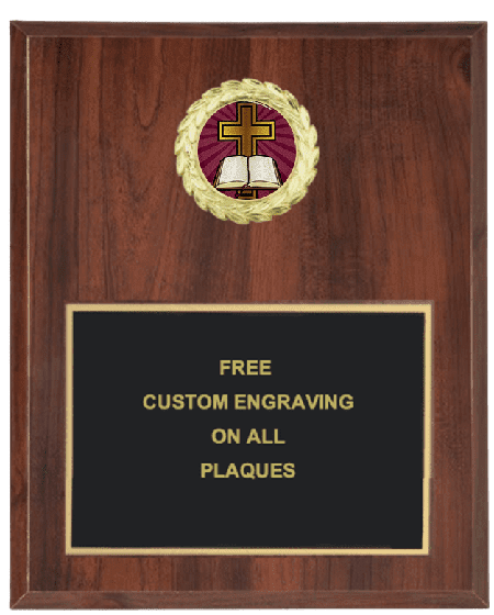 Religious Cross Insert Plaque