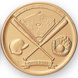 Crossed Bats Baseball (507390) Litho Medal Insert
