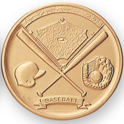 Crossed Bats Baseball (507390) Litho Medal Insert