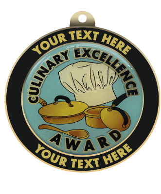 Culinary Insert Medal with Personalized Rim