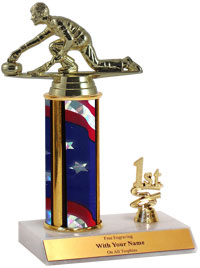 Curling 1st, 2nd and 3rd Place Trophy
