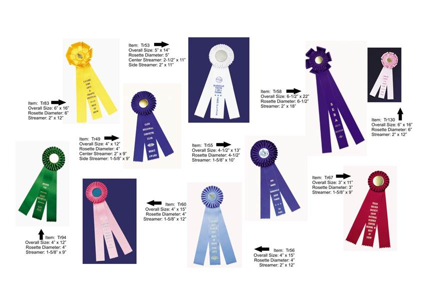 Custom 3-Streamer Rosette Ribbon