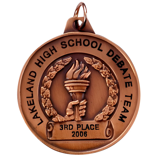 1 1/2" TCM Series Personalized Achievement Medal - Bronze