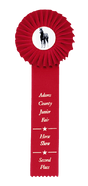 Custom Single Streamer Rosette Ribbon