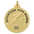 Girls Gold Track Front Imprint Medal