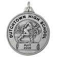 1 1/2" Girls Track Silver Personalized Medal