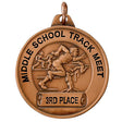 Boy's Bronze Track Medal with Front Imprint