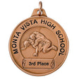 Bronze Wrestling Medal with Front Imprint
